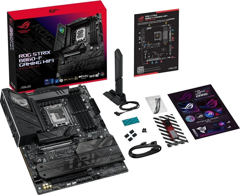 Matična plošča ROG STRIX B860-F GAMING WIFI ASUS, Socket LGA 1851, ATX, večbarvna
