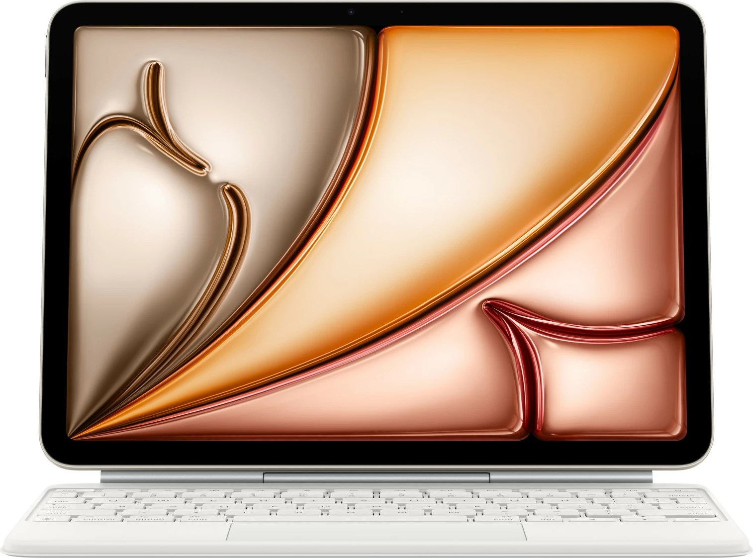 S tipkovnico združljiva z iPad Air 11-inch, Apple Magic, QWERTZ, nemška, s sledilno ploščico, bela