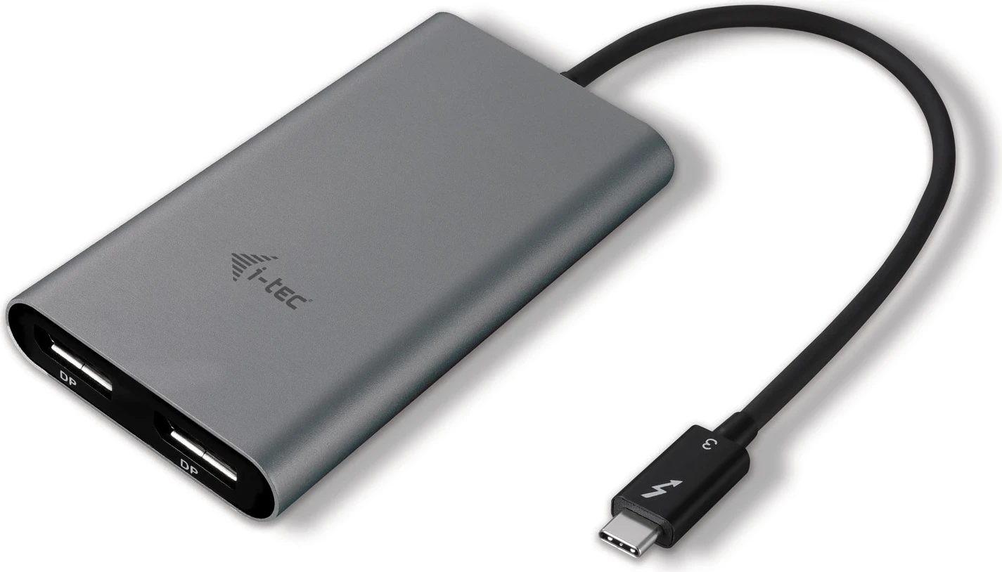 Video adapter Thunderbolt 3 z 2x DisplayPort, i-tec, siv