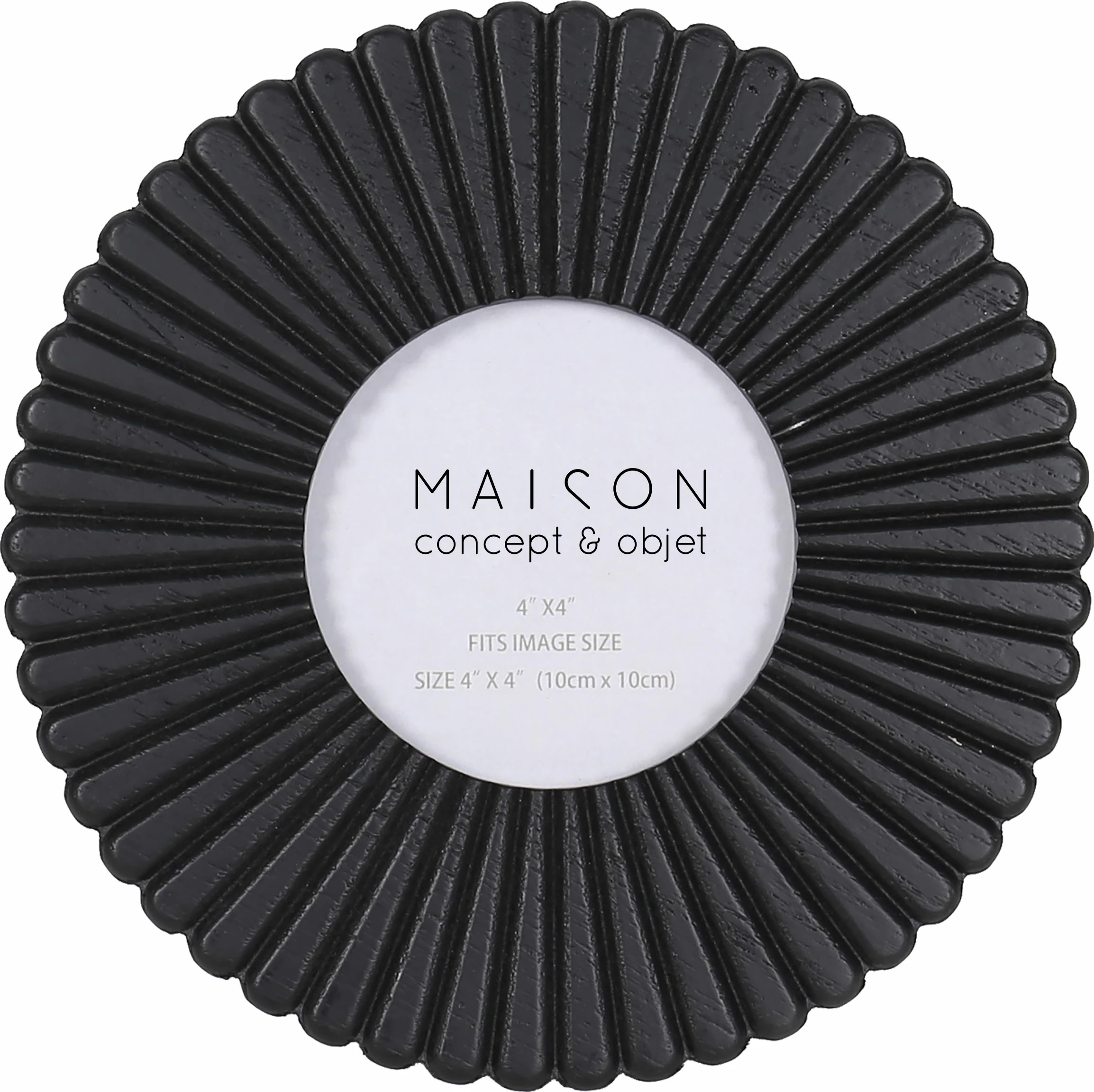 Okvir za fotografije OROS, črn, MDF, steklo, 20x1.5x20 cm