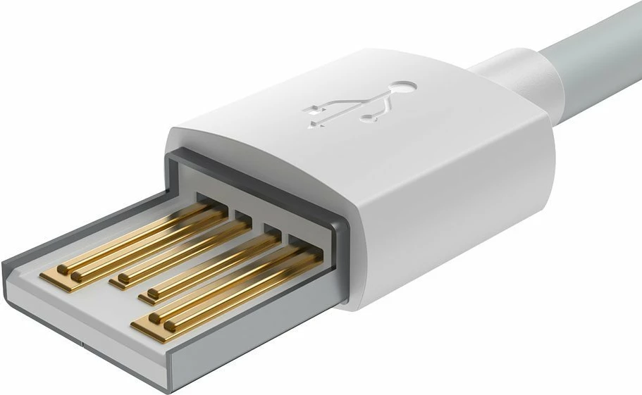 USB–Lightning kabel, 1,5 m, komplet 2 kosa, Baseus TZCALZJ-02, bela
