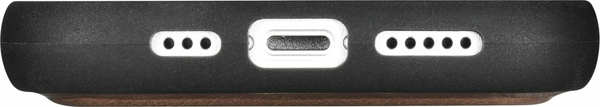 Ovitek 2-v-1 Oil Wax Wallet za iPhone 14 Plus, iCarer, naravno usnje, Anti-RFID, rjav