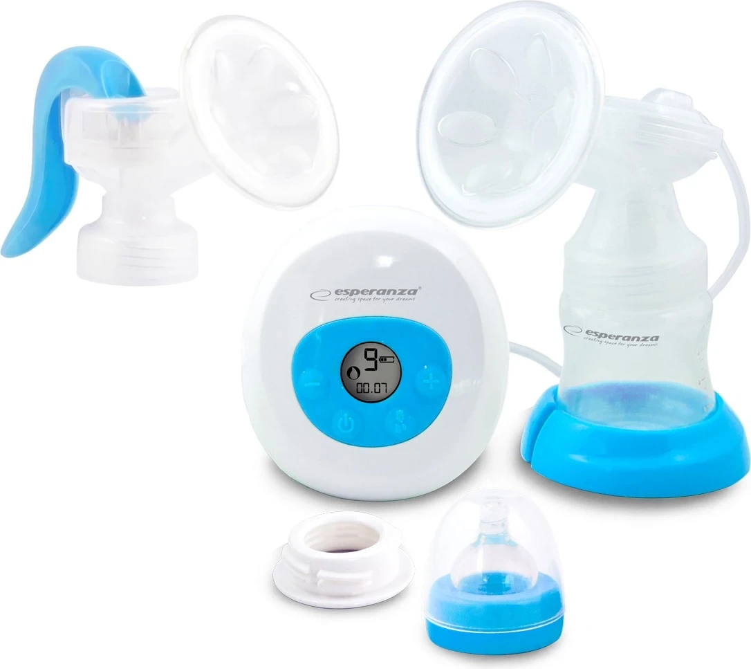 Dojilna črpalka 2 v 1, 150 ml, modro/bela Esperanza ECM003B