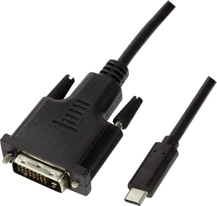 Kabel USB-C-DVI, 1,8 m, črn LogiLink