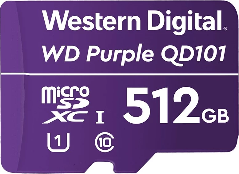 Kartica pomnilnika microSDXC 512 GB, vijolična - WD Purple QD101