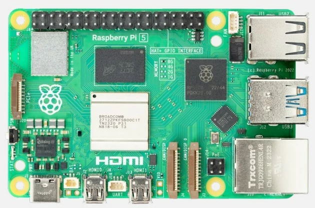 Mini računalnik Raspberry Pi 5B, ARM Cortex-A76, 8 GB, 2400 MHz