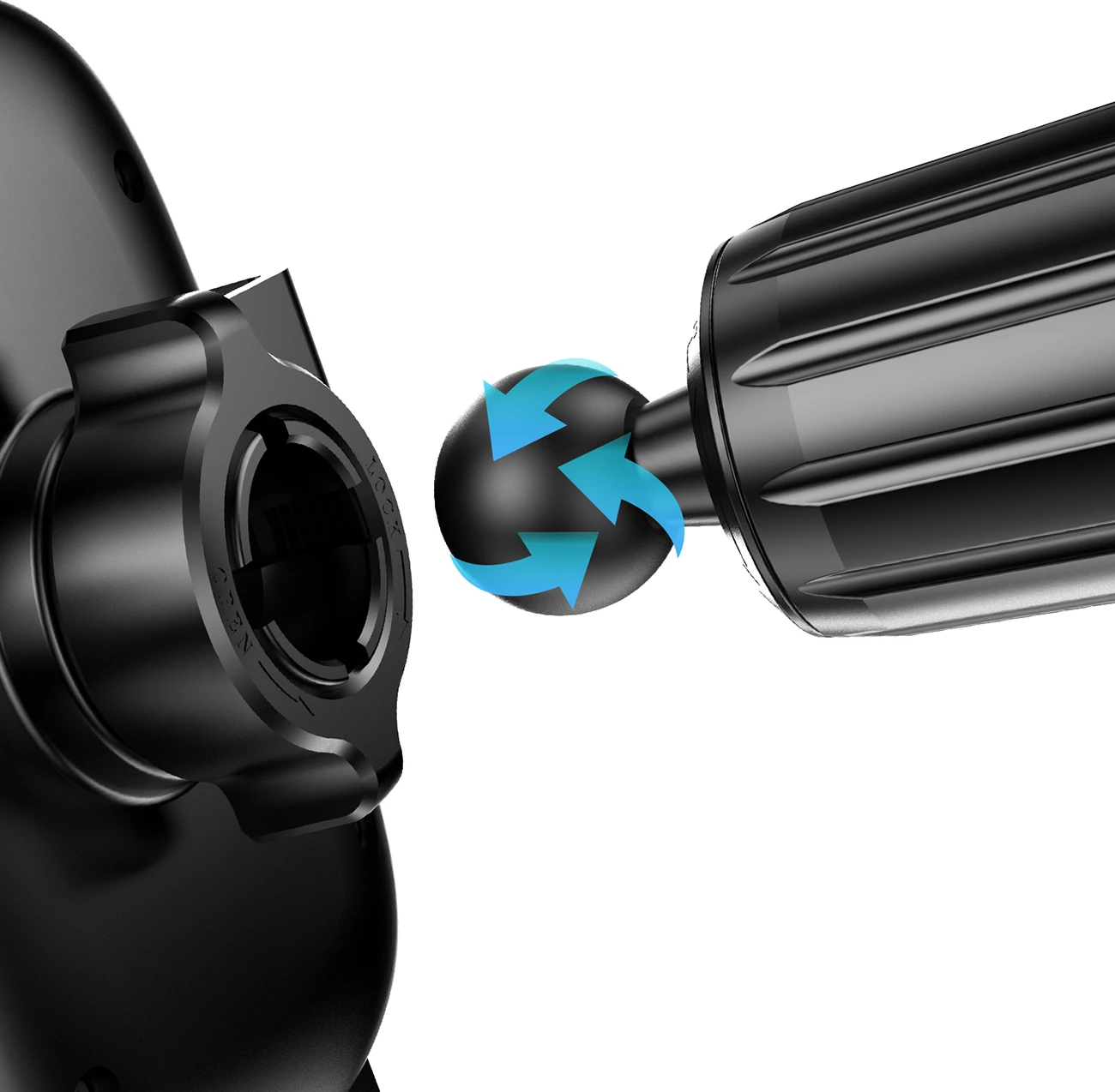 Držalo za pametni telefon, gravitacijsko, s sesalno ploščo, črno Dudao F5N+