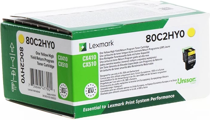 Toner visok izkoristek XXL, 3000 strani, rumen, Lexmark 80C2HY0