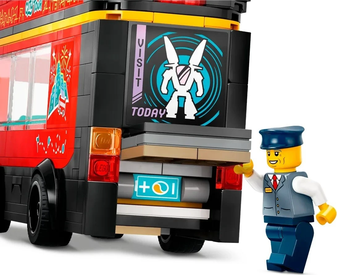 Dvokatni rdeči turistični avtobus LEGO City 60407