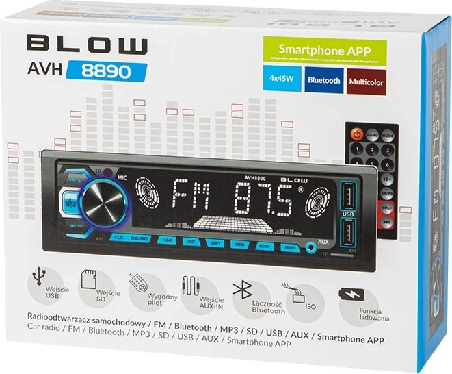 Avtoradio BLOW AVH-8890, črn