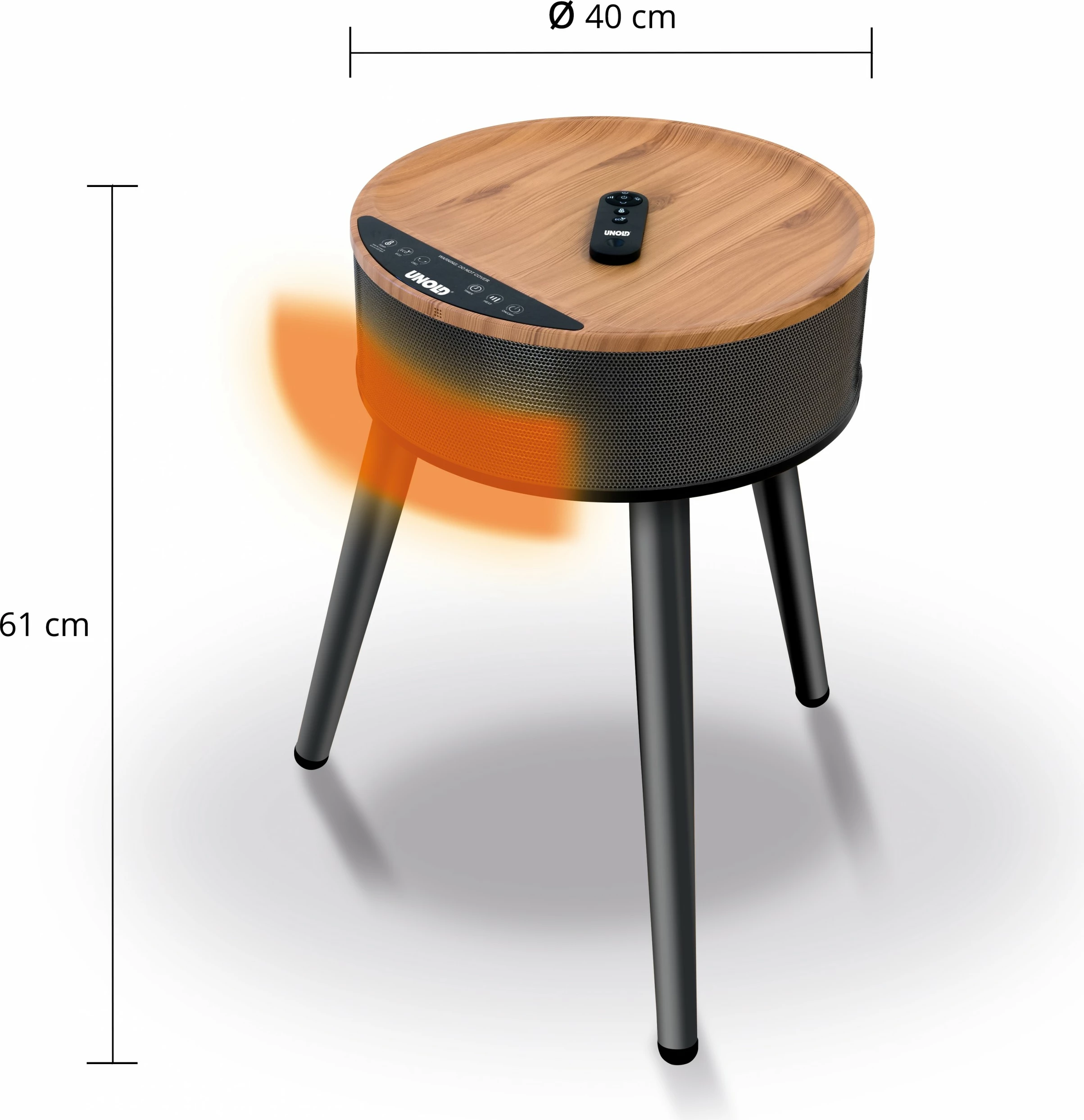Keramični električni grelec UNOLD 86545, 1,2 m, črn
