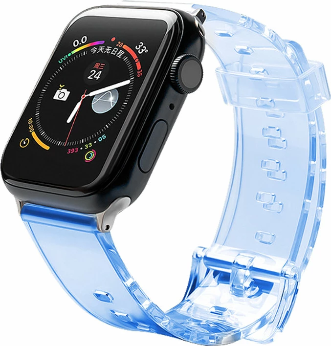 Silikonski pašček za Apple Watch, Hurtel, 42/44 mm, moder
