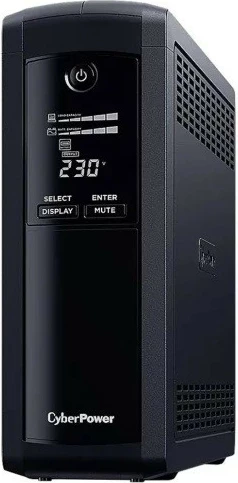 UPS CyberPower VP1600ELCD, 1600VA/960W, 5x Schuko, črn