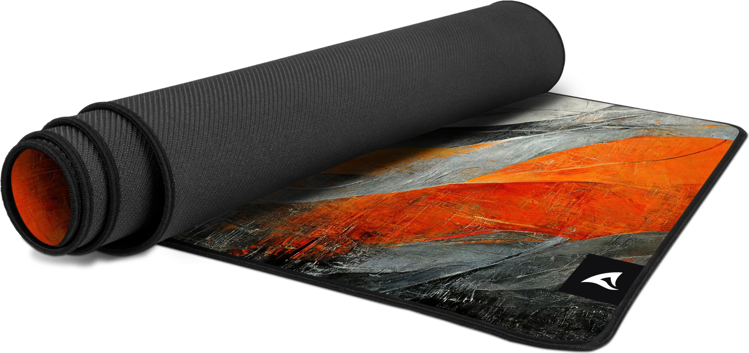 Mekančna tipkovnica s velikim podložkom za miško, SHARKOON SKILLER SGK50 S3 Design Bundle D6, oranžno/siva