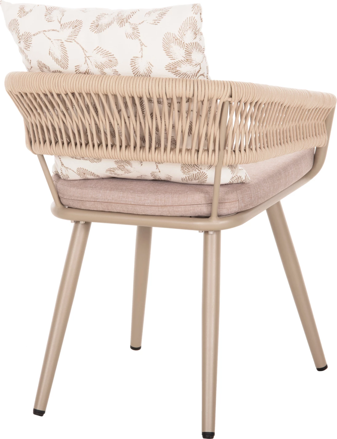 Aluminijasti naslanjač CAMDEN FH6141.04 z blazino z vzorcem - kapučino 56x60x72-87H cm