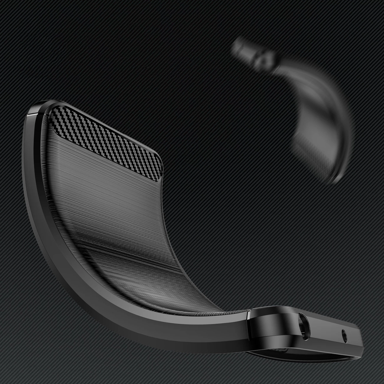 Ovitek Carbon Case za iPhone 16 Pro Max, Hurtel, TPU, črn
