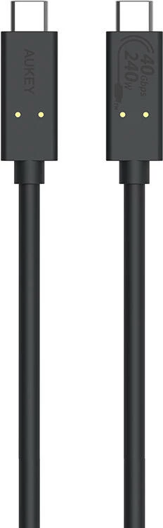 Kabel USB-C na USB-C, 0,8 m, 240 W, črn, Aukey CB-TCC241