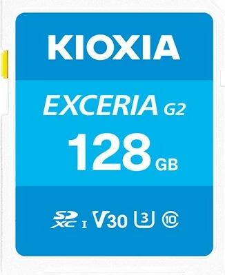 Kartica SD Kioxia EXCERIA G2 128 GB, SDXC, Class 10, UHS-I, modra