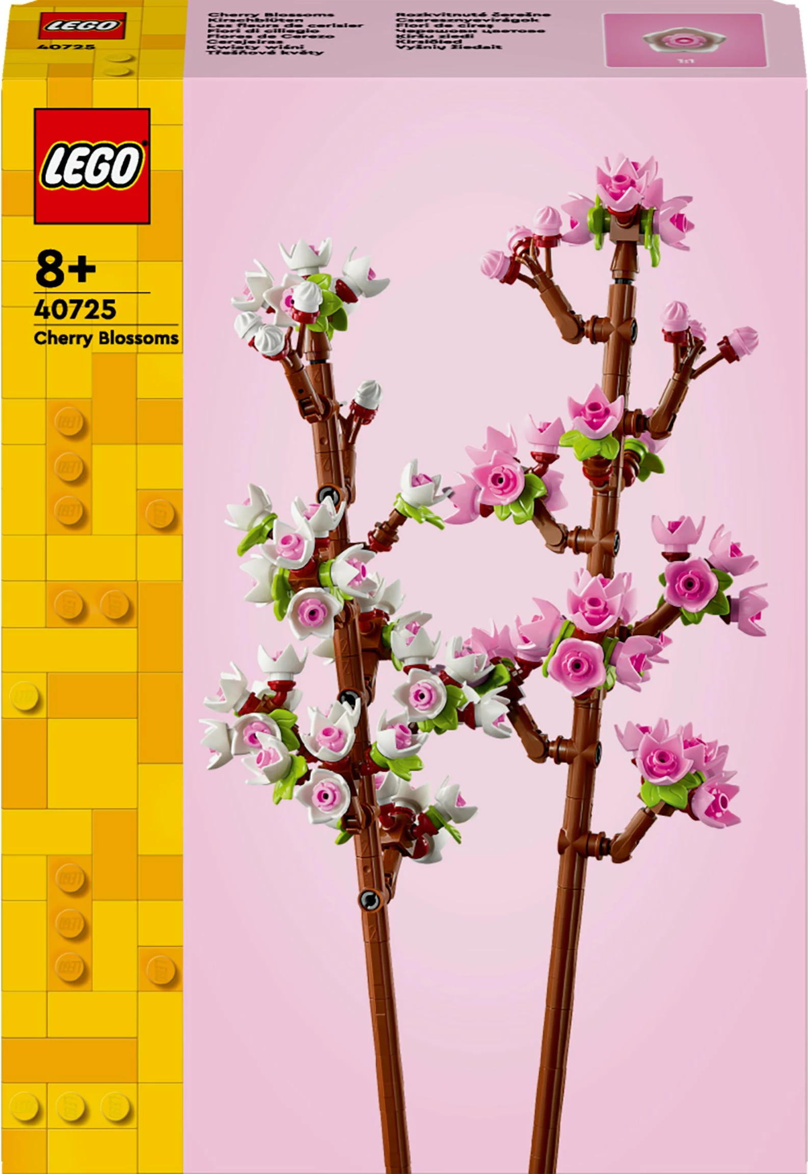Set za sestavljanje češnjevih cvetov LEGO 40725, 430 kosov, večbarvno