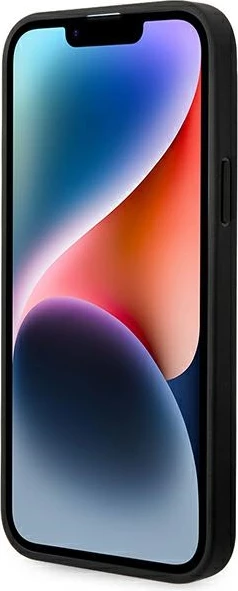 Ovitek iz usnja za iPhone 14 Plus 6,7", Ferrari FEHCP14MRBUK, črn