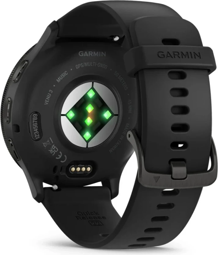 Pametna ura Garmin Venu 3, 45 mm, AMOLED, GPS, črna