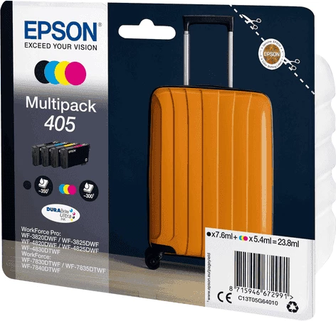 Multipack kartuše z črnilom Epson 405 C13T05G64010, 23,8 ml, 1250 strani, BK/C/M/Y