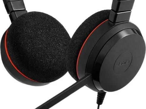 Slušalke z aktivnim dušjenjem hrupa Jabra Evolve 20 Duo MS, črne