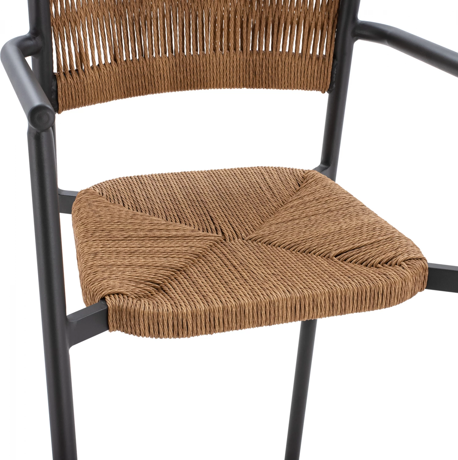 Aluminijasti barski stol z bež vrvjo FH5785.02 55,5x58x107 cm