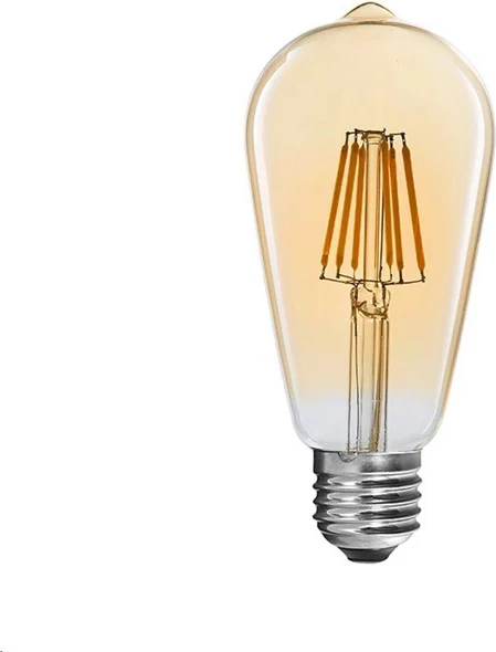 LED žarnica ST64, 4 W, 3000 K, E27, jantarna barva