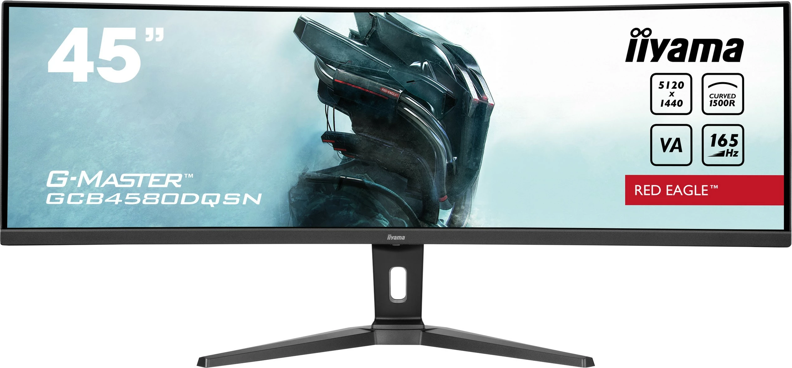 Zakrivljen monitor iiyama G-MASTER RED EAGLE CURVED, 45", Dual QHD, LED, črn