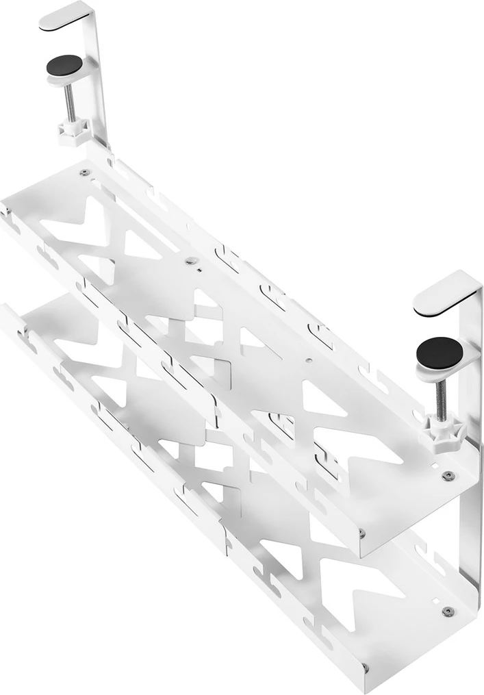 Organizator kablov pod mizo Maclean MC-102 W, 2 nivoja, jeklo, bel