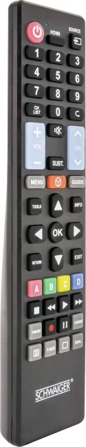Daljinec Schwaiger UFB100U533 za TV, s tipkami, črn