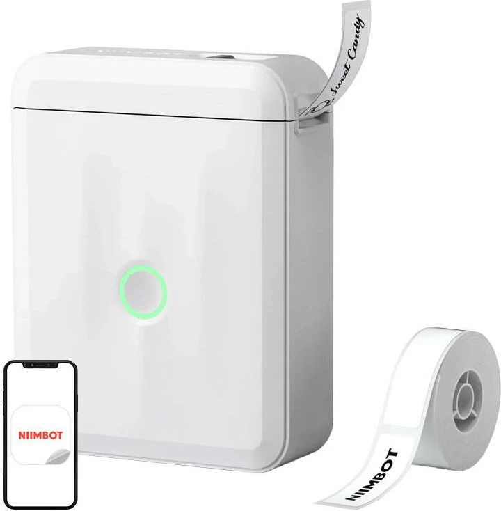 Prenosni termični tiskalnik etiket Niimbot D110M, Bluetooth, bel