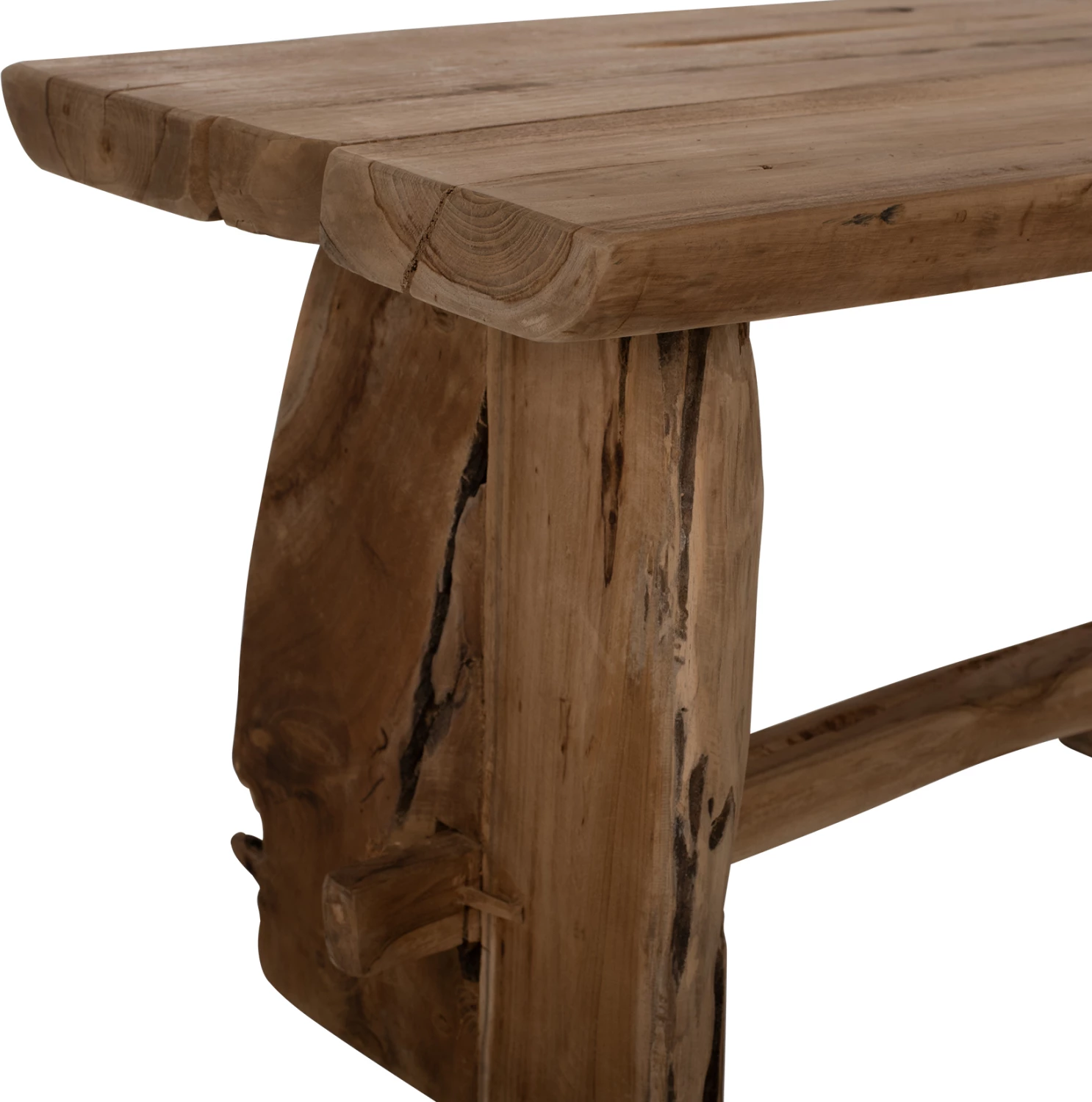 Klop FH9347 iz masivnega tikovega lesa naravne barve 80x40x45