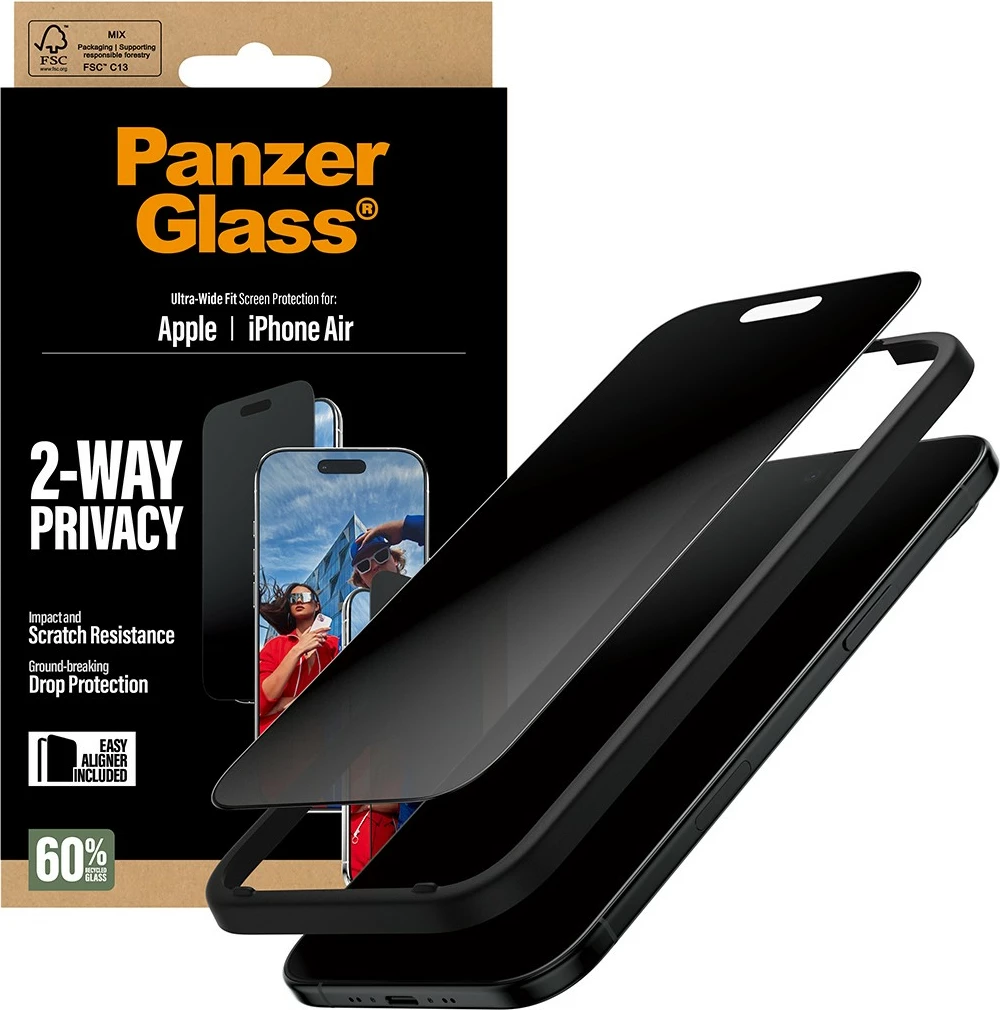 Zaščitno steklo 2-Way Privacy PanzerGlass za iPhone Air/UWF