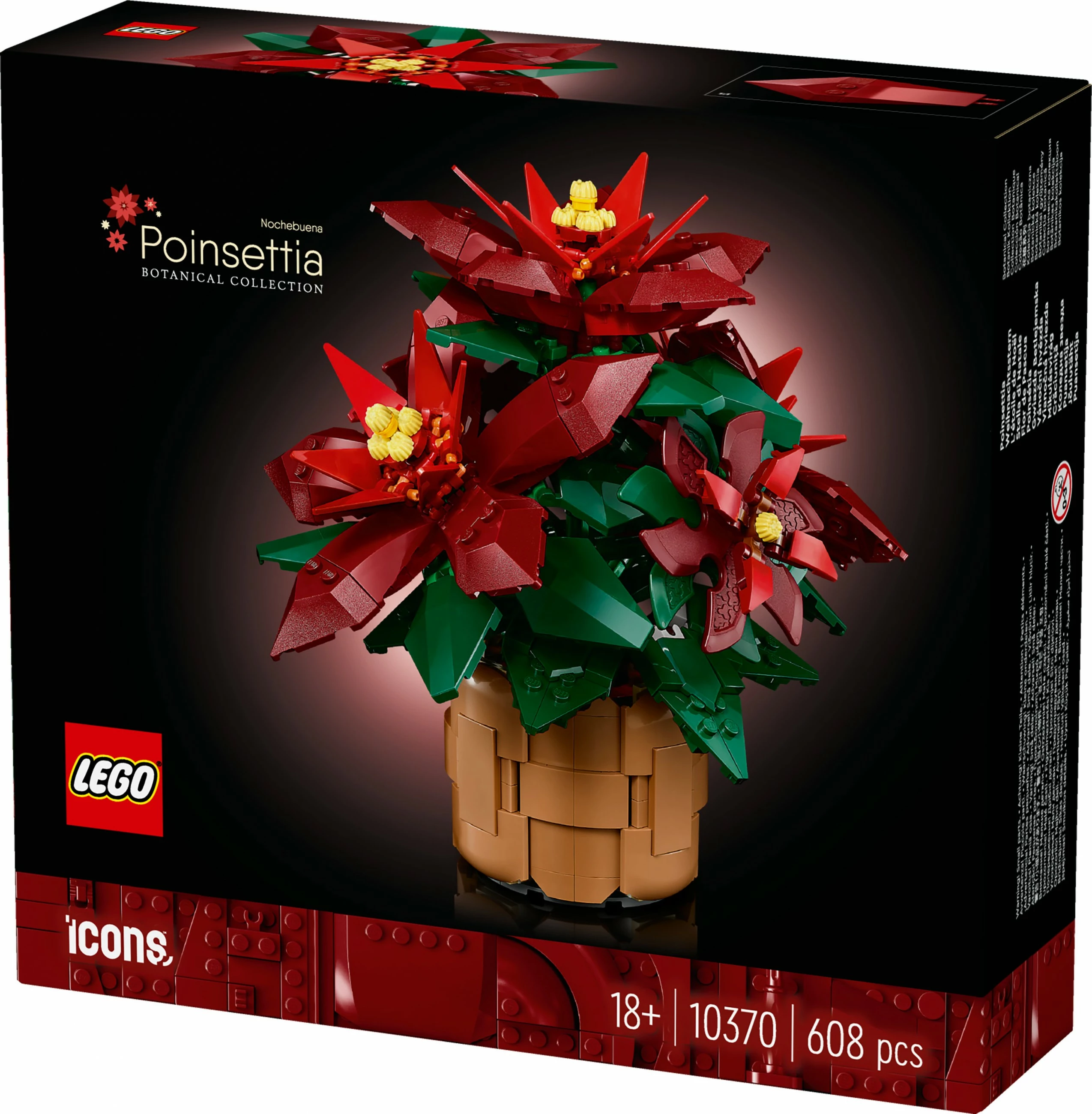 Božična zvezda, 608 kosov, večbarvna, LEGO Icons 10370