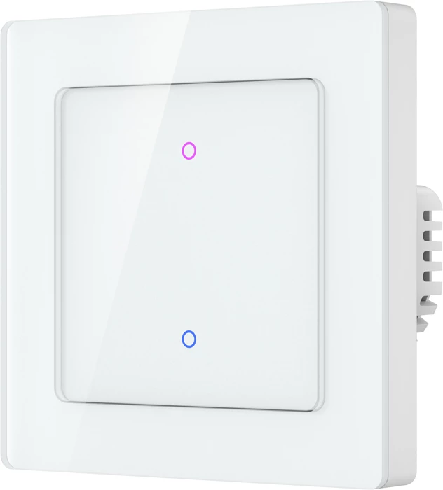 Dotikalen Wi‑Fi stikalo za luči, Avatto TS20‑EU‑W2, 2‑kanalno, 2,4 GHz, združljivo s Tuya/Smart Life/Alexa/Google Home, belo