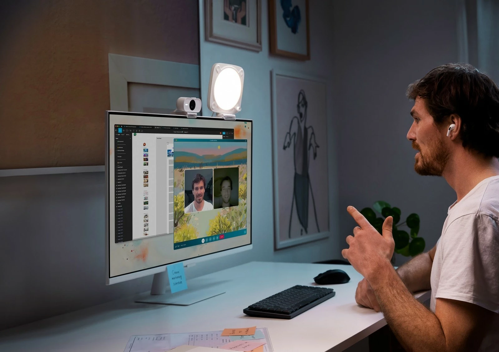 LED panel za mizo Elgato Key Light Neo, bel