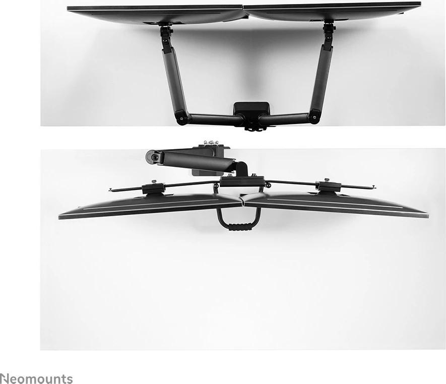 Nagibno stojalo za dva monitorja Neomounts DS75-450BL2, objemka/gnom, 8 kg, 17"-32", 100 x 100 mm, črno