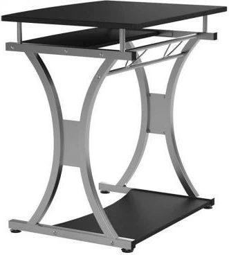 Računalniška miza Techly 307308, s policami, črna