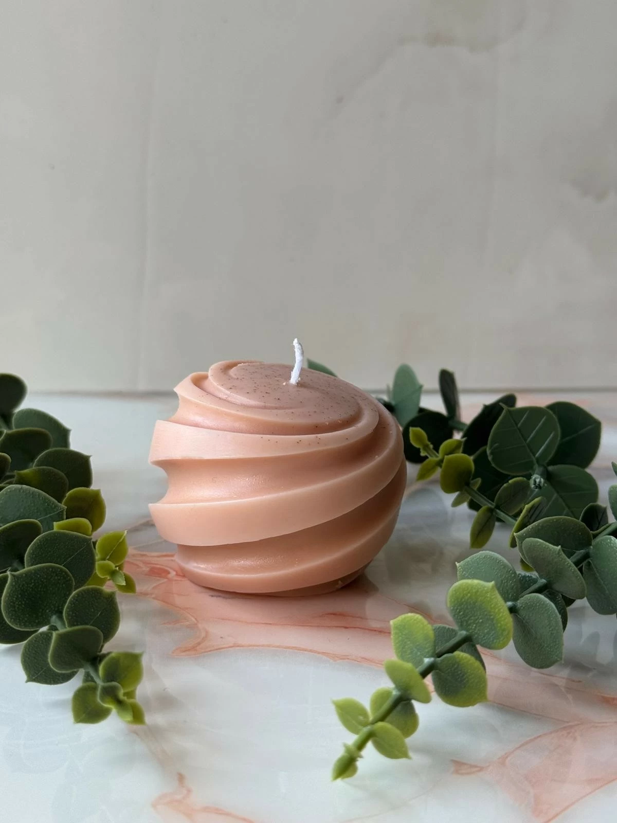 Dekorativna sveča Glamour, oranžna, 8M, Evila Originals