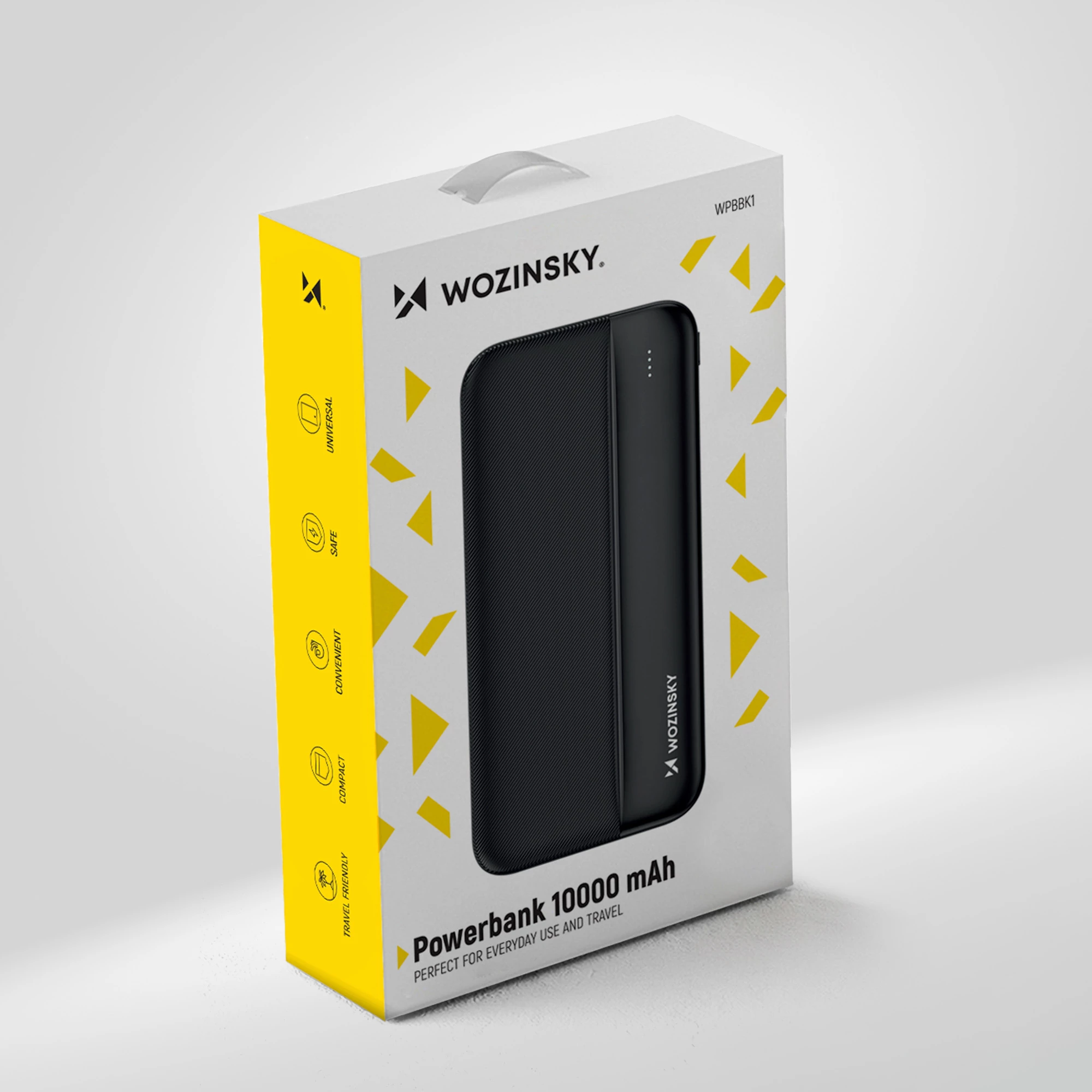 Powerbank 10000 mAh, 2x USB, črn Wozinsky WPBBK1
