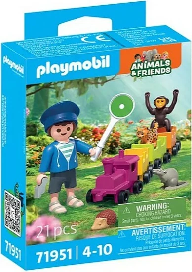 Vlak z živalskimi figurami, večbarven, Playmobil Animals & Friends 71951