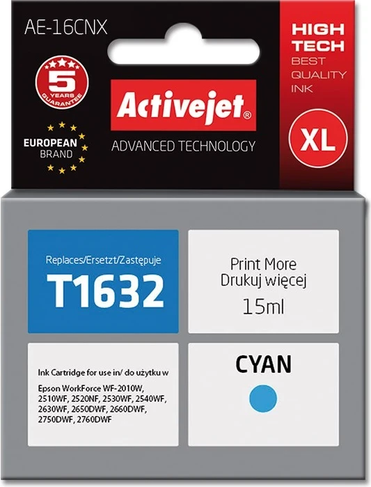 Nadomestna barva Activejet AE-16CNX za tiskalnike Epson, 15 ml