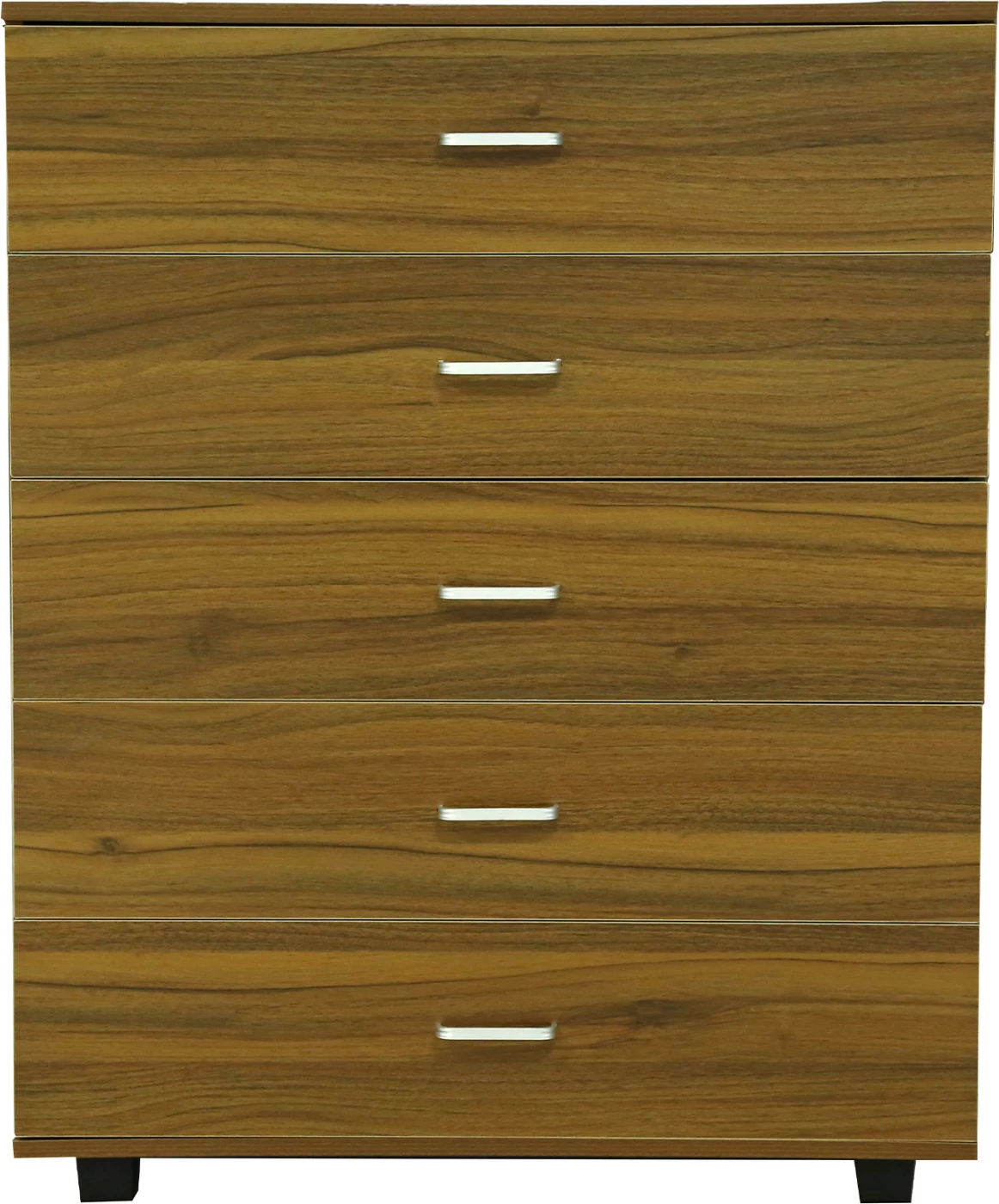 Melaminska komoda THORG FH8995.02 s 5 predali v barvi oreha 80Χ40Χ100H cm