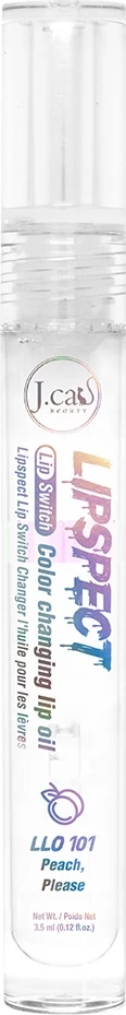 Olje za ustnice, ki spreminja barvo J.Cat Beauty Lip Switch Color Changing Lip Oil 101 Peach Please, 3,5 ml, za ženske