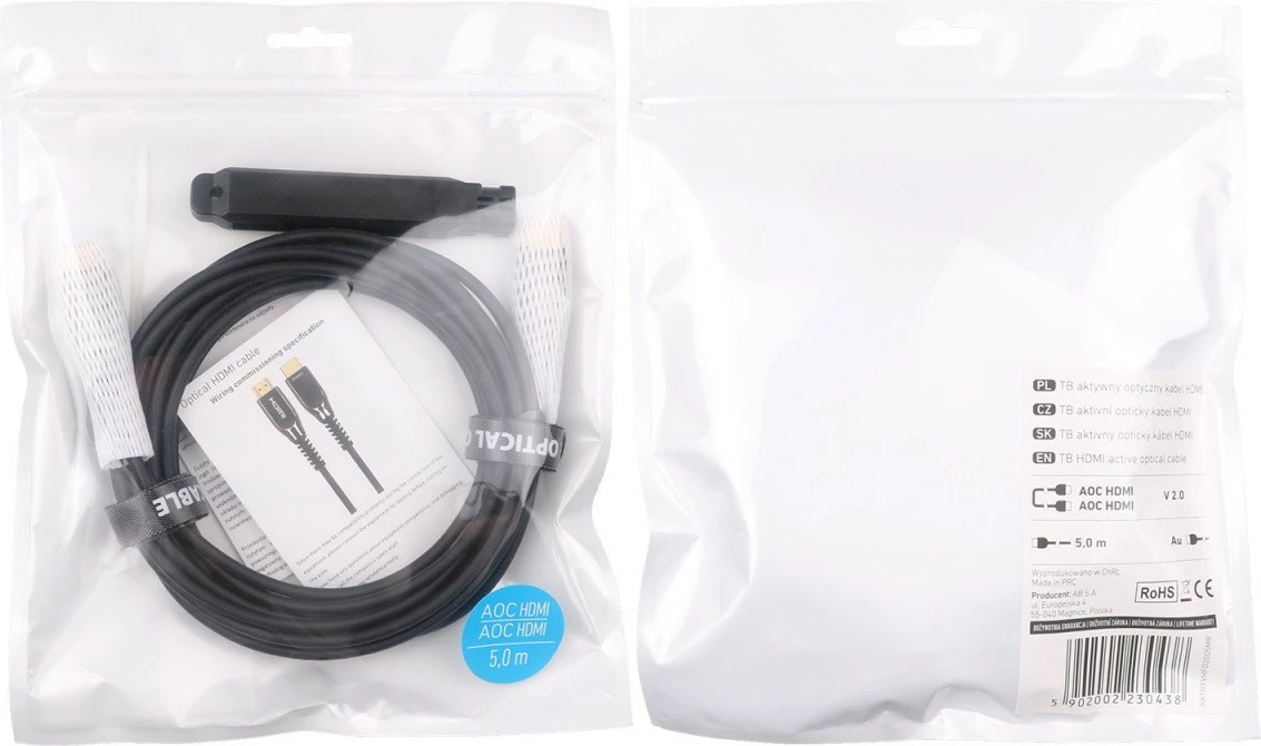 HDMI kabel 5 m Ultra HD 4K TB AKTBXVHFO2005MB, črn