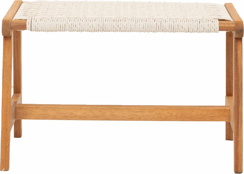 Stol Mesh, bel - naraven, 57x41x35,5