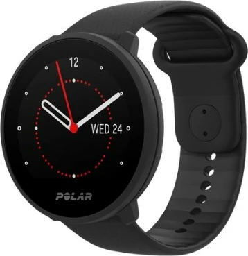 Pametna ura z igerljem iz črnega silikona Polar Unite, S-L
