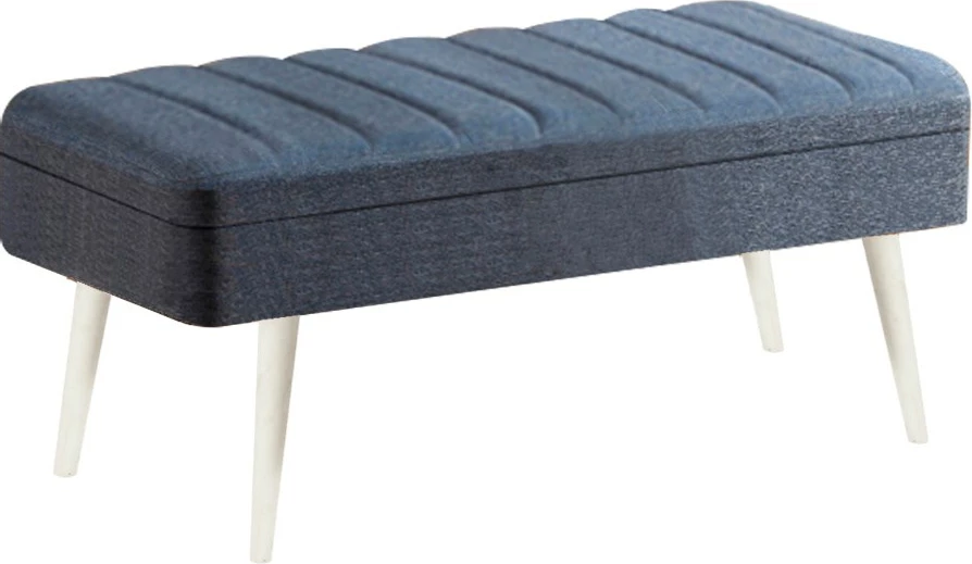 Dekorativna klop Skye, Vina 1048-2, bele in temno modre barve